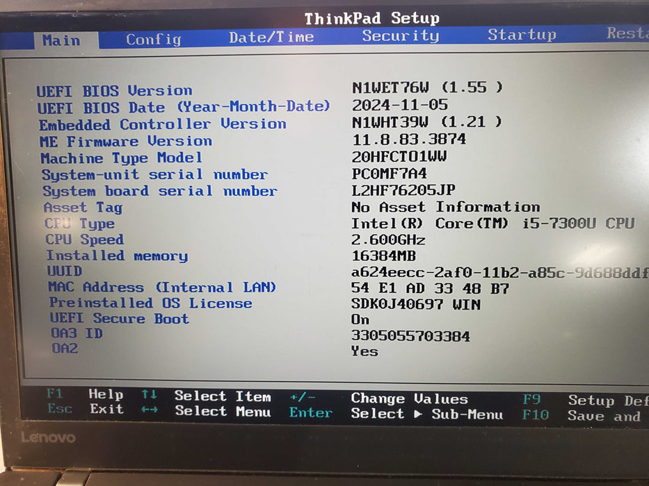 Lenovo T470S 14" FHD Touch I7-7300U 512GB SSD 16GB   Lap200
