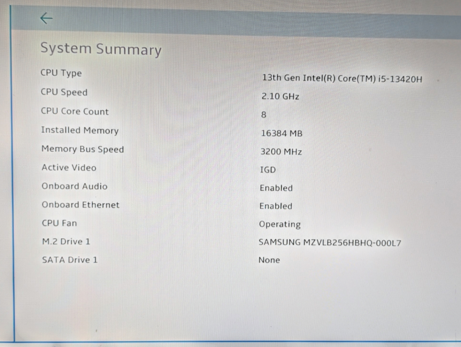Lenovo Thinkcentre Neo 50q gen 4, Intel core i5-13420h 16gb Ram, 256gb NVME -