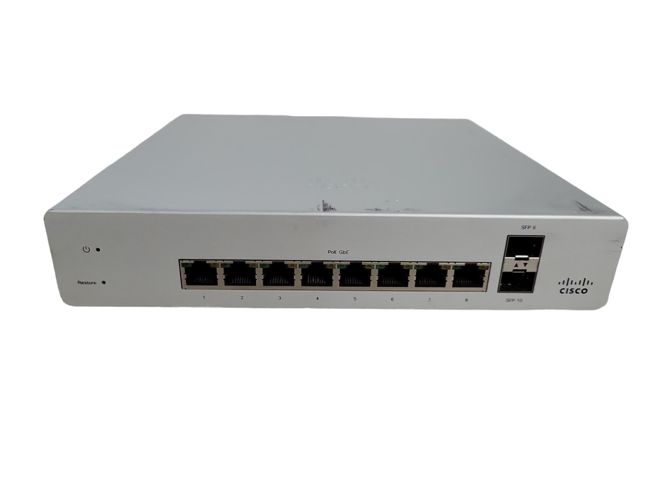Cisco Meraki MS220-8P-HW 8 Port Desktop Ethernet Switch - UNCLAIMED !