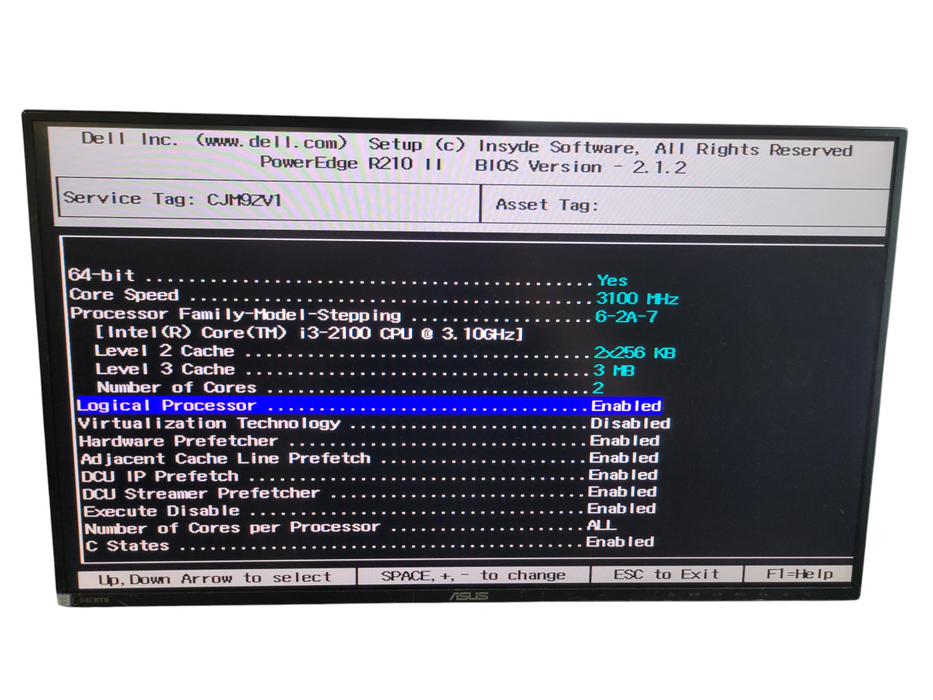 Dell PowerEdge R210 II - Core i3-2100 2GB DDR3 NO HDD 250W PSU %