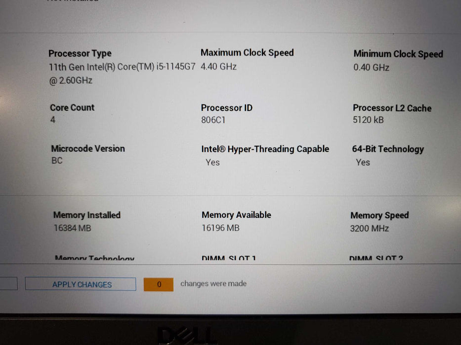 Dell Latitude 3520, i5-1145G7 2.60GHz, 16GB DDR4, 256GB NVMe, READ  Lap200