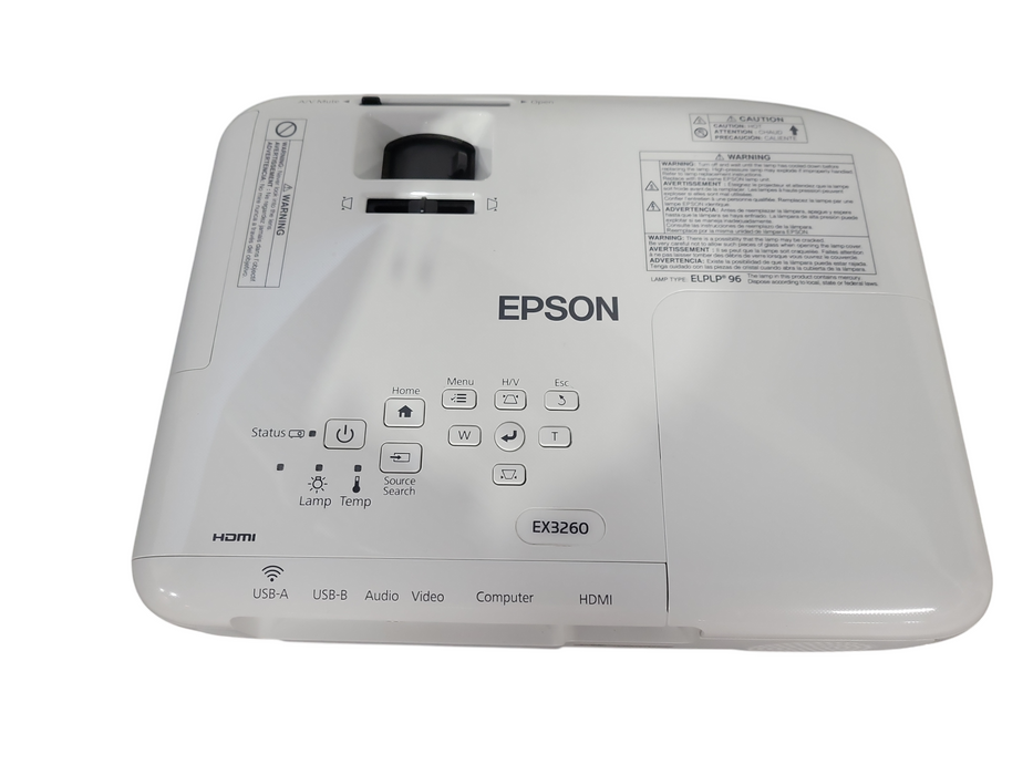 Epson EX3260 Projector With Remote, Cables & Carrying Bag Lamp Hours: 52 !