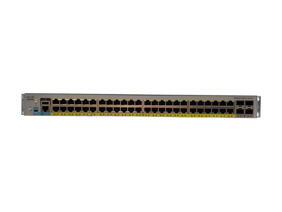 Cisco WS-C2960L-48PS-LL V01 48-Port Gigabit PoE Network Switch