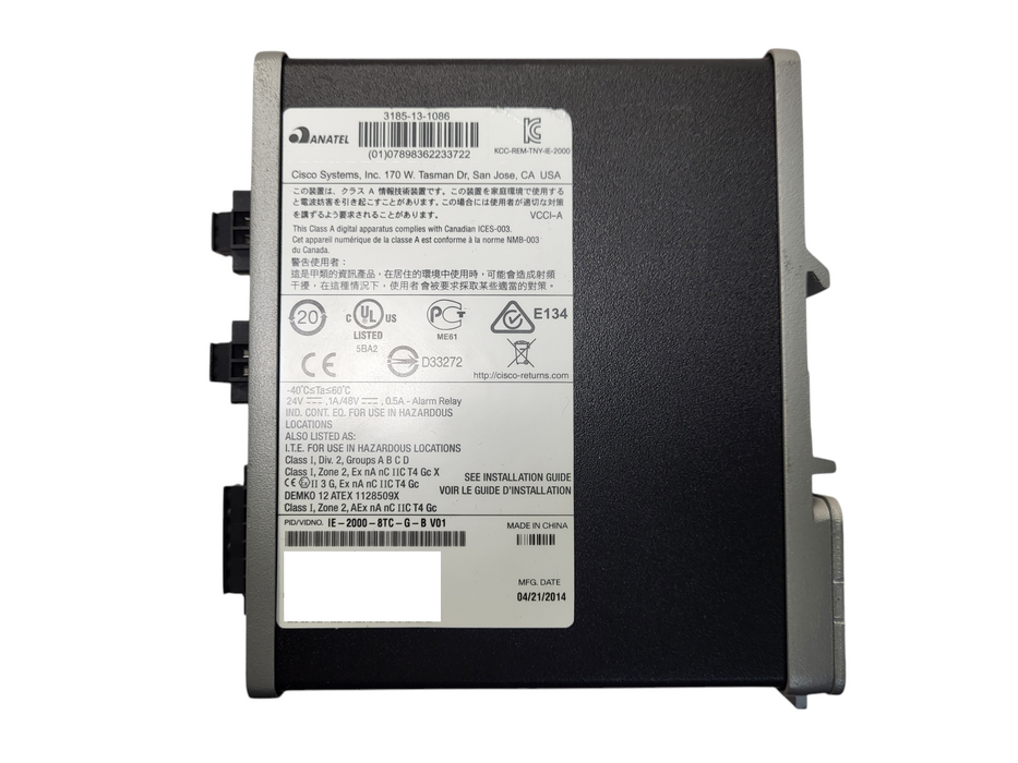 Cisco IE-2000-8TC-G-B V01 Industrial Ethernet Switch $