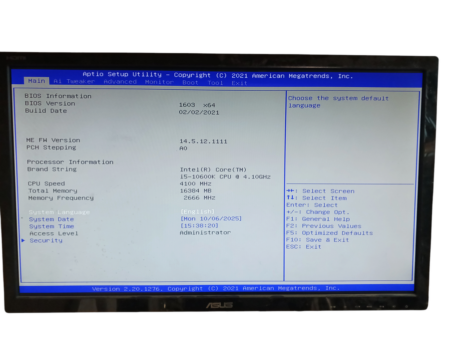 Custom Tower PC Intel i7-10700k @4.1Ghz Asus Pro B460M-C 16GB DDR4 No HDD