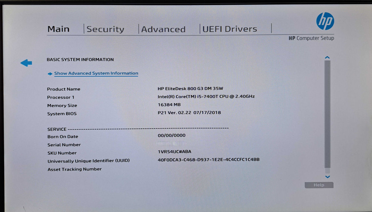 HP EliteDesk 800 G3 DM 35W | i5-7400T @2.40GHz, 16GB DDR4, 256GB NVMe, PWR
