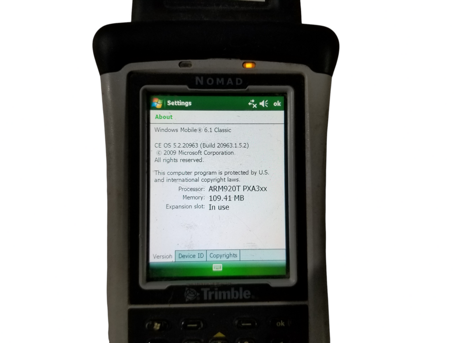 Trimble Nomad900 Rugged PDA/Data Collector w/Built-in BarcodeScanner *READ* Q
