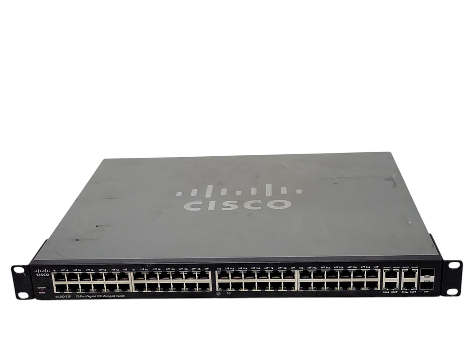 Cisco SG300-52P 52-Port Gigabit PoE Managed Switch, READ _