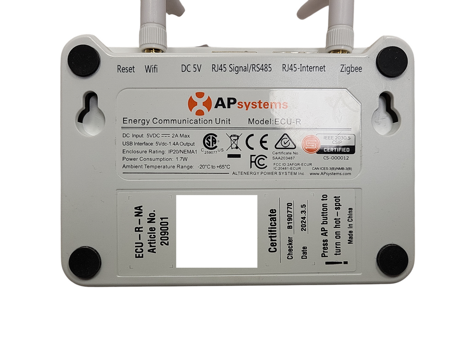 APsystems ECU-R Energy Communication Unit &Gateway Residential Monitoring  Q$