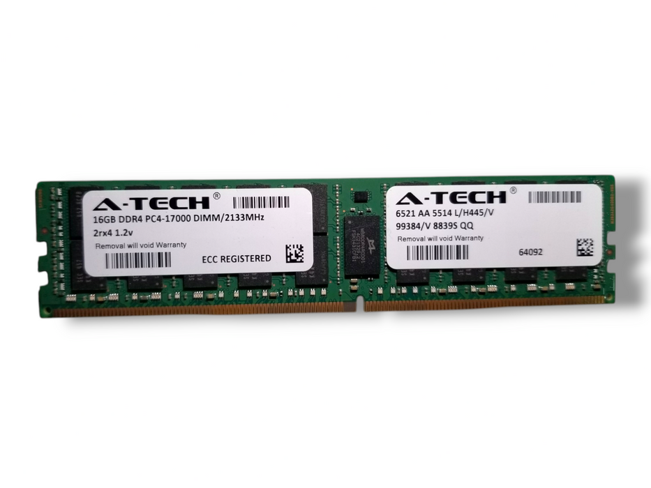 A-TECH 16GB 2Rx4 PC4-17000 DDR4 DIMM 2133MHz Server Memory RAM Q