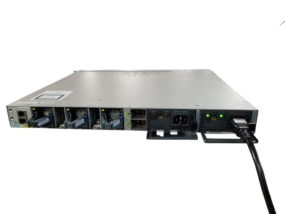 Cisco WS-C3850-48P 48 Port Gigabit PoE+ Switch w/ C3850-NM-2-10G 2x715W PSU