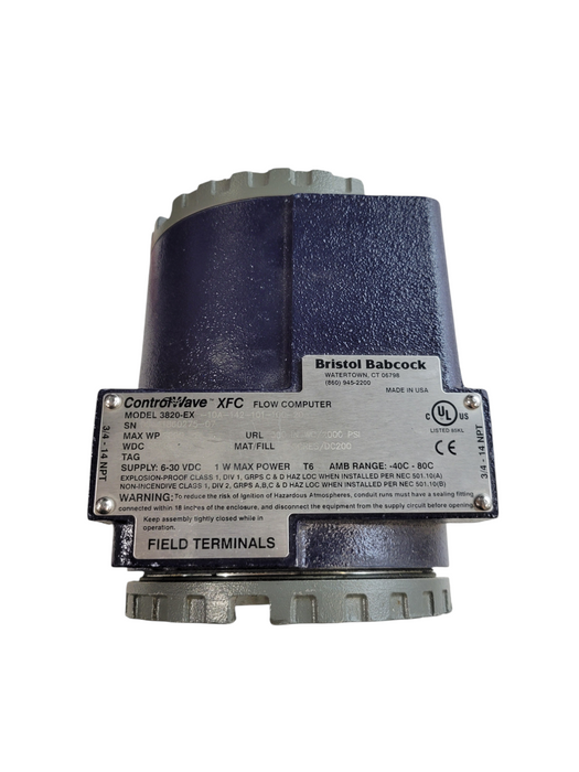 Bristol Control Wave XFC Flow Computer 3820-EX-10A-142-101-100-20(READ) %