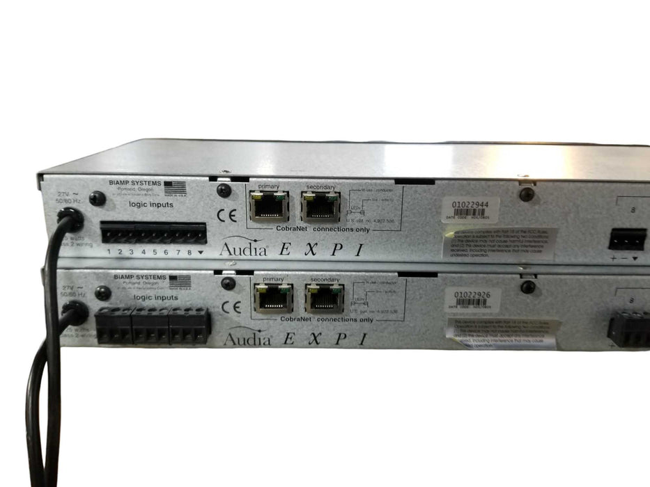 Lot 2x Biamp Audia EXPI 8 Input Expander W/ Rackmount Ears
