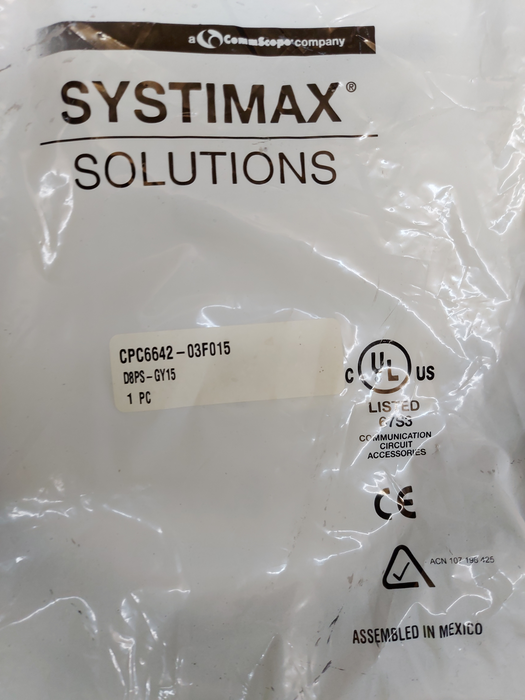 LOT 4x COMMSCOPE CPC6642-03F015 15ft Cat 5e RJ45 Patch Cord – Gray