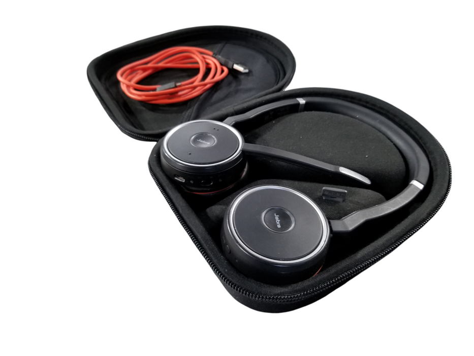 Jabra Evolve 75 Wireless Bluetooth Headset w/ Case & USB Cable - Like New