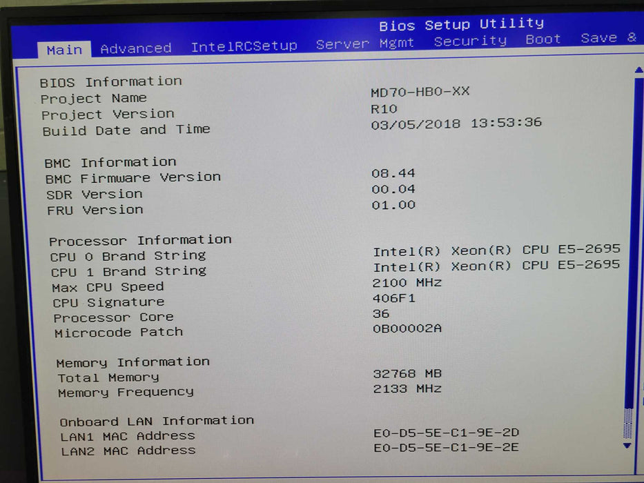 datto MD70-HB0-XX - 2x Xeon E5-2695 v4 32GB DDR4 LSI RAID 2x1280W PSU %