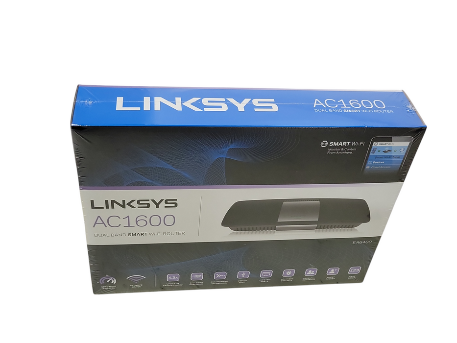 New Linksys AC1600 Dual Band SMART Wi-Fi Router EA6400 Q_