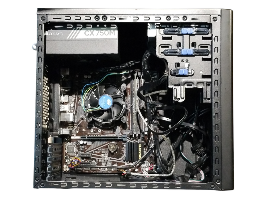 Custom PC W/ Gigabyte B460M Intel i7-10700 CPU 2.90GHz 8GB RAM No HDD