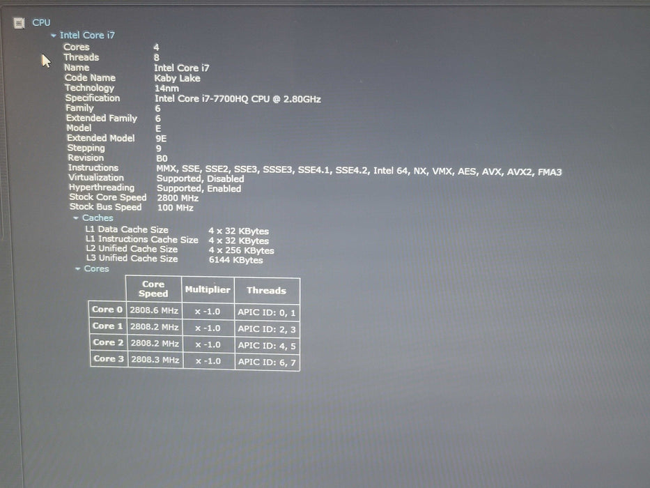 MSI GL72M i7-7700HQ 16GB DDR4 GTX 1050 256GB SSD No AC READ β Lap200