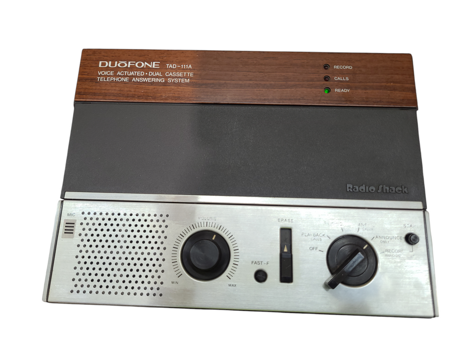 Radio Shack Duofone TAD-111A Dual Cassette Telephone Answering System