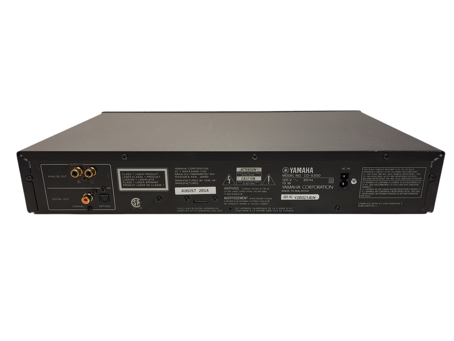 Yamaha CD-S300 Single-Disc CD Player High Quality Sound Function USB  $