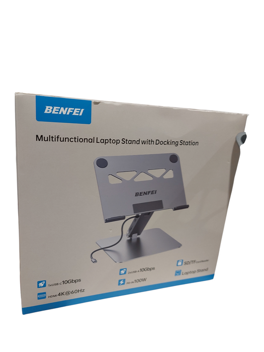 Benfei 8 in 1 Dock Grey Stand Multi-Functional Laptop Dock Stand  =