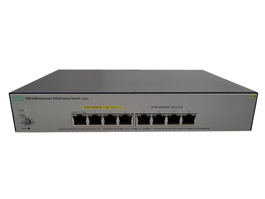 HPE OfficeConnect 1920S (JL383A) 8-Port Gigabit Ethernet Network Switch !