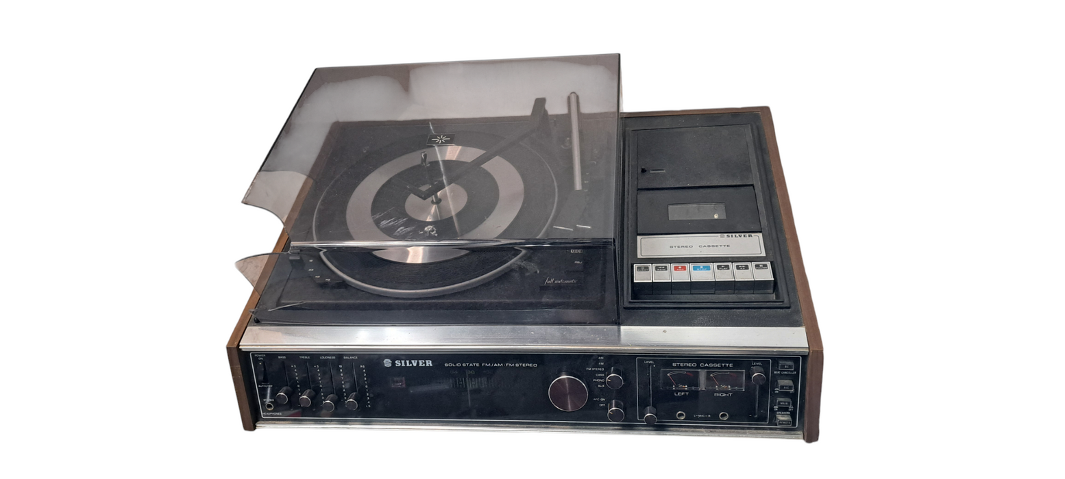 Vintage Silver Shin-Shirasuna ElectricSS-2005W Stereo Music Center| READ