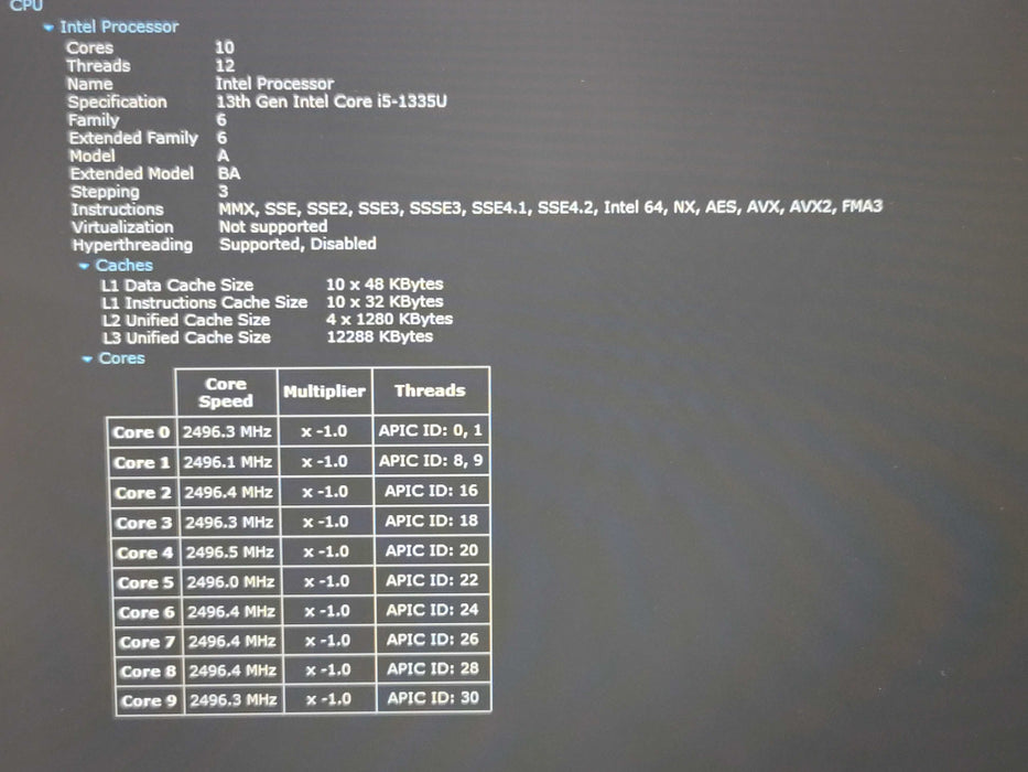 Dell Latitude 5540 i5-1335U 16GB RAM 256GB NVMe β Lap200