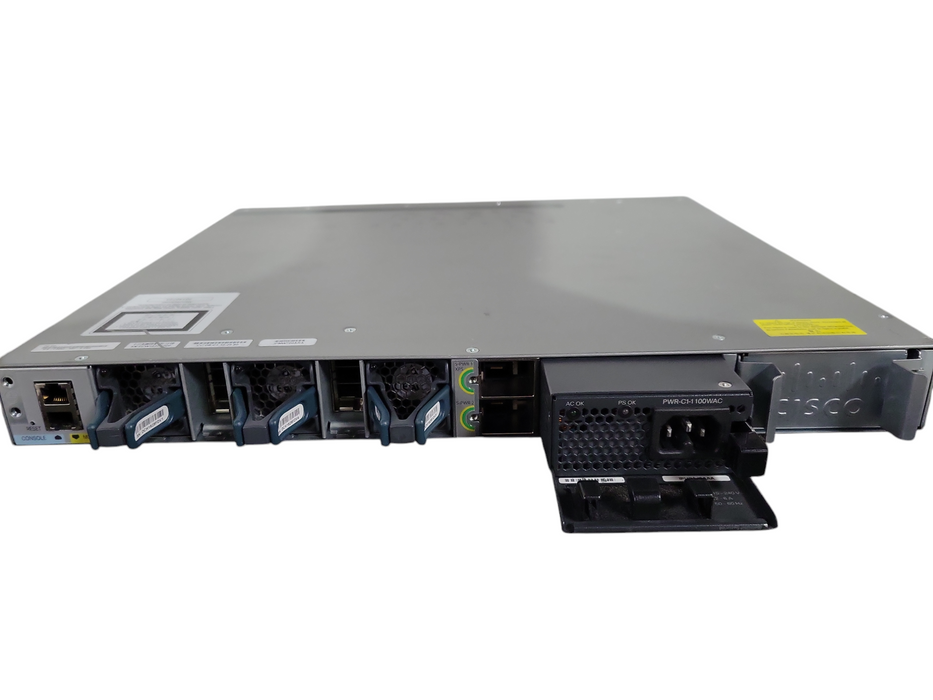 Cisco WS-C3850-48F-S 48-Port Gigabit PoE+ Switch, 1x 1100W PSU !