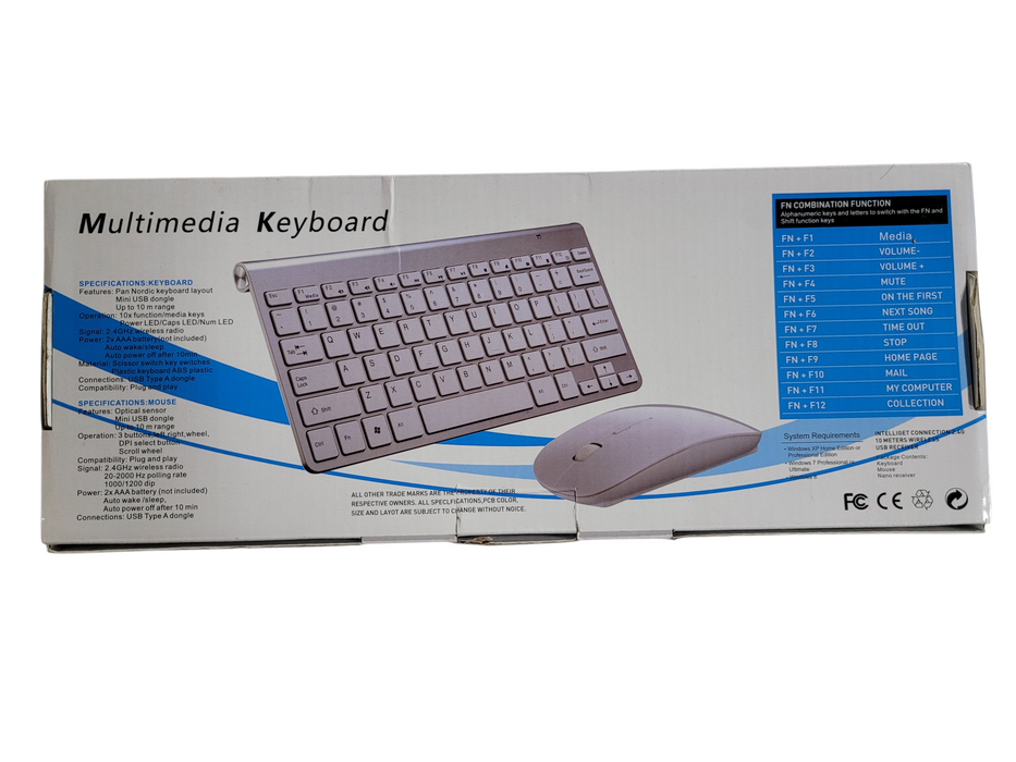 Wireless Multimedia Keyboard & Mouse