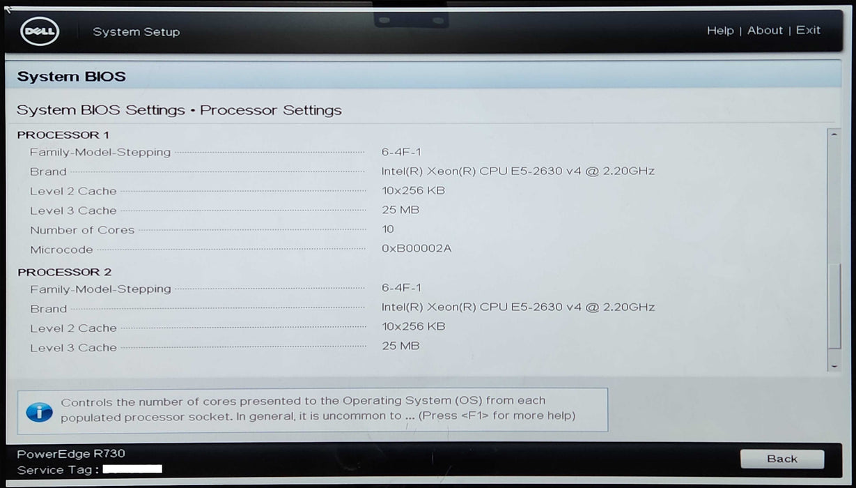 DELL PowerEdge R730 2U 16x 2.5", 2x Xeon E5-2630 v4 2.20GHz, 128GB RAM, H730 Mini, 2x PSU