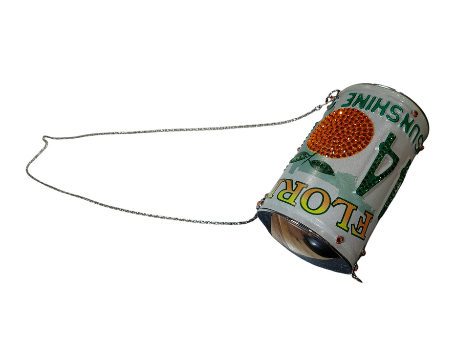 Little Earth Road Flair Hand Embellished Swarovski Crystal Florida Purse =