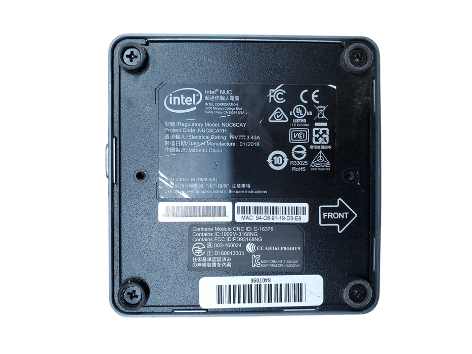 その他 Intel NUC  NUC6CAYH 8GB RAM 240GB SSD Amazon.com: Intel BOXNUC6CAYH NUC Kit Components : Electronics