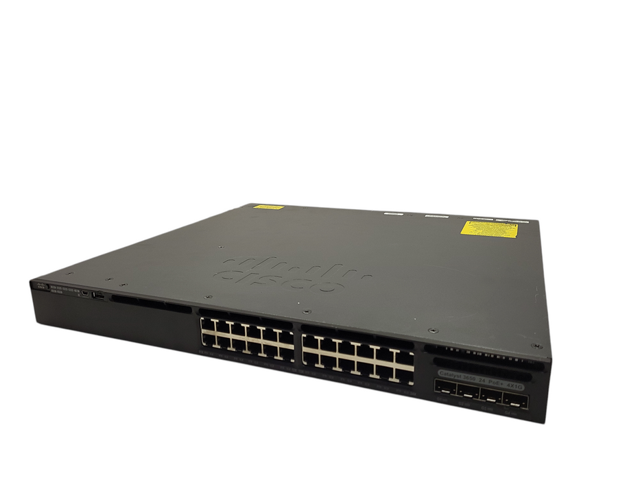 Cisco WS-C3650-24PS-S | 24-Port Gigabit PoE+, 4x SFP Switch w/ 1x 640W PSU Q$