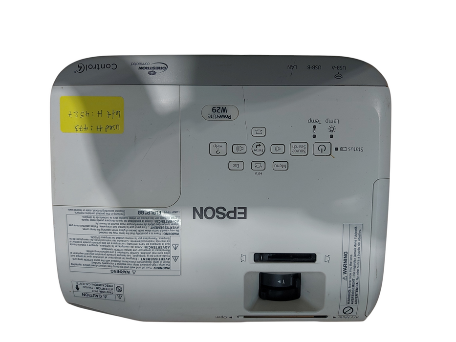 EPSON PowerLite W29 3LCD PROJECTOR HDMI H690A | 4527 Hours Left