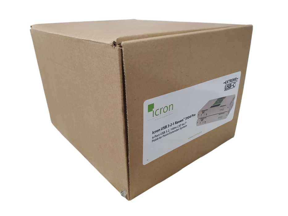 Icron USB 3-2-1 Raven 3104 Pro 4-port USB 3.2, 100m CAT 6a/7 Extender SILV Q