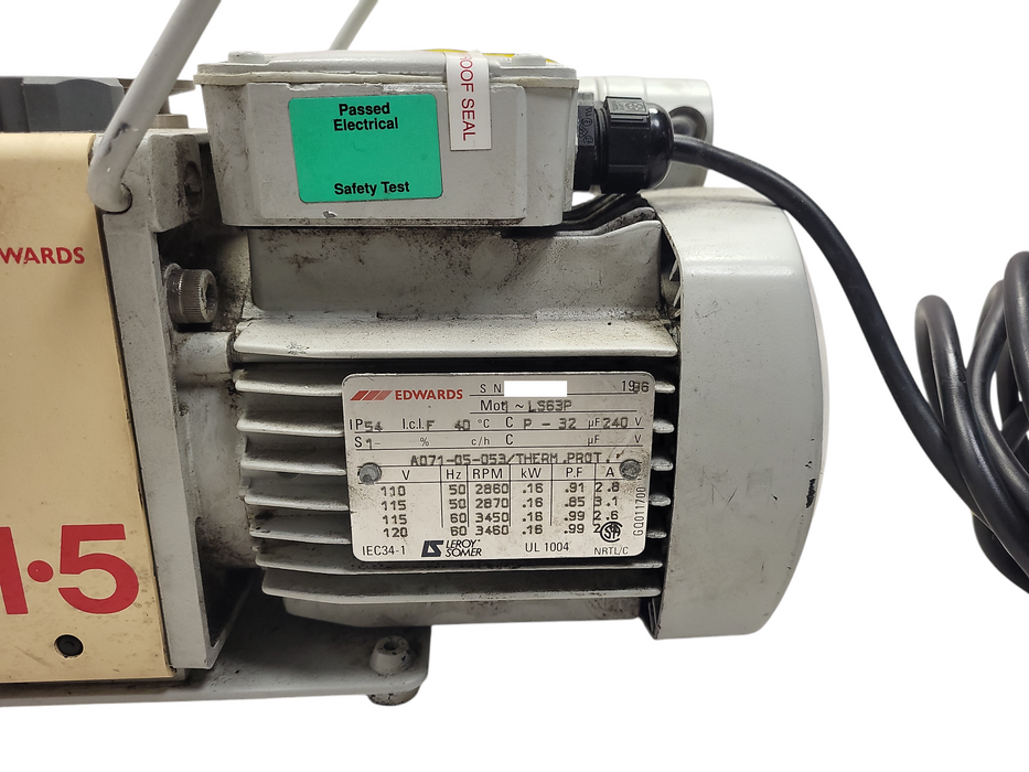 EDWARDS E2M1.5 Oil Rotary Vane Pump 100-120V 50/60HZ IEC    $