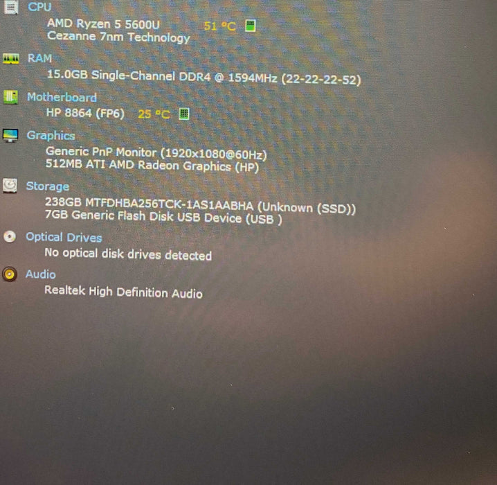 HP ProBook 455 G8 AMD Ryzen 5 5600U 2.30GHz 16GB RAM 256GB SSD READ  Lap200