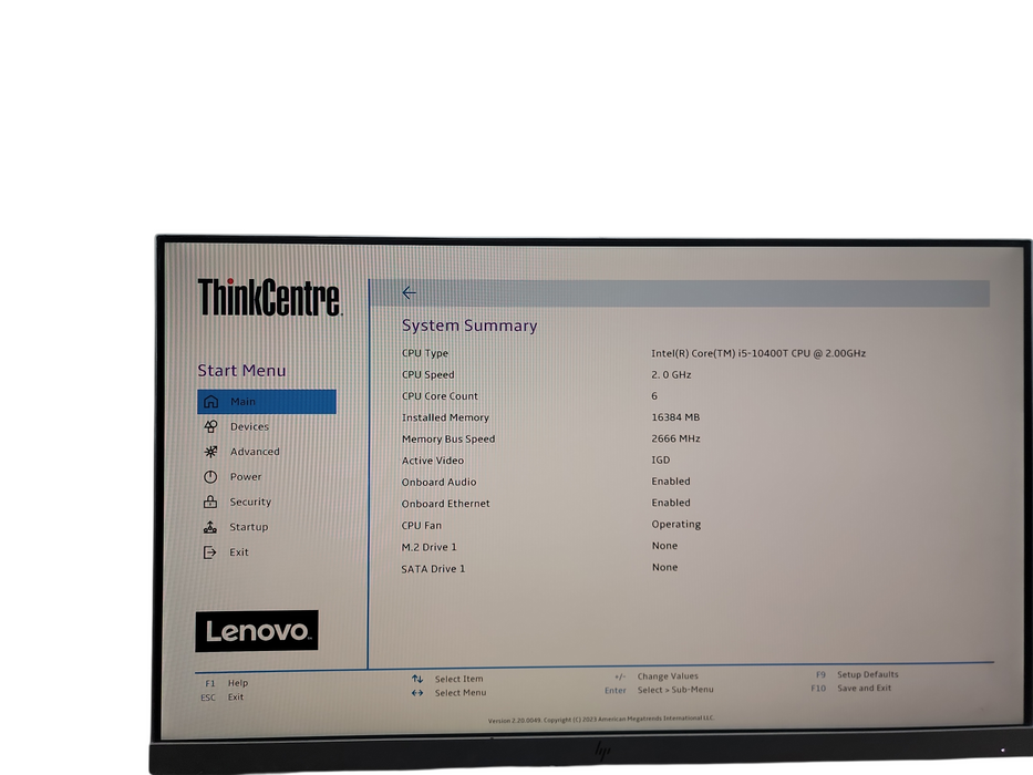 Lenovo ThinkCentre M70q  i5 - 10400T @ 2.00GHz 16GB DDR4 Ram θ