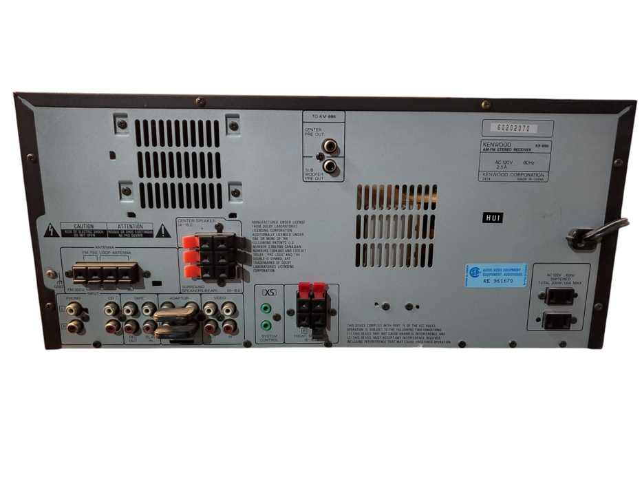 Kenwood AM-FM Stereo Receiver KR-896, NO REMOTE