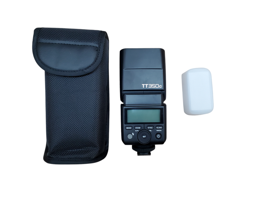Godox TT350 Camera Flash + Case & Diffuser