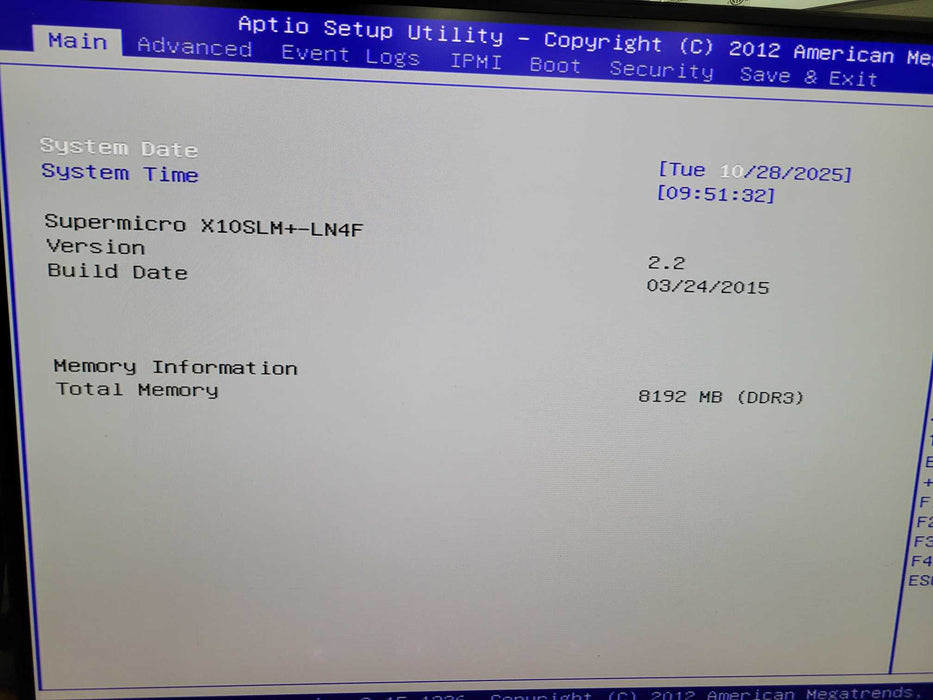 Supermicro X10SLM+-LNF4 - Intel Core i7-4790S 8GB DDR3 NO HDD %