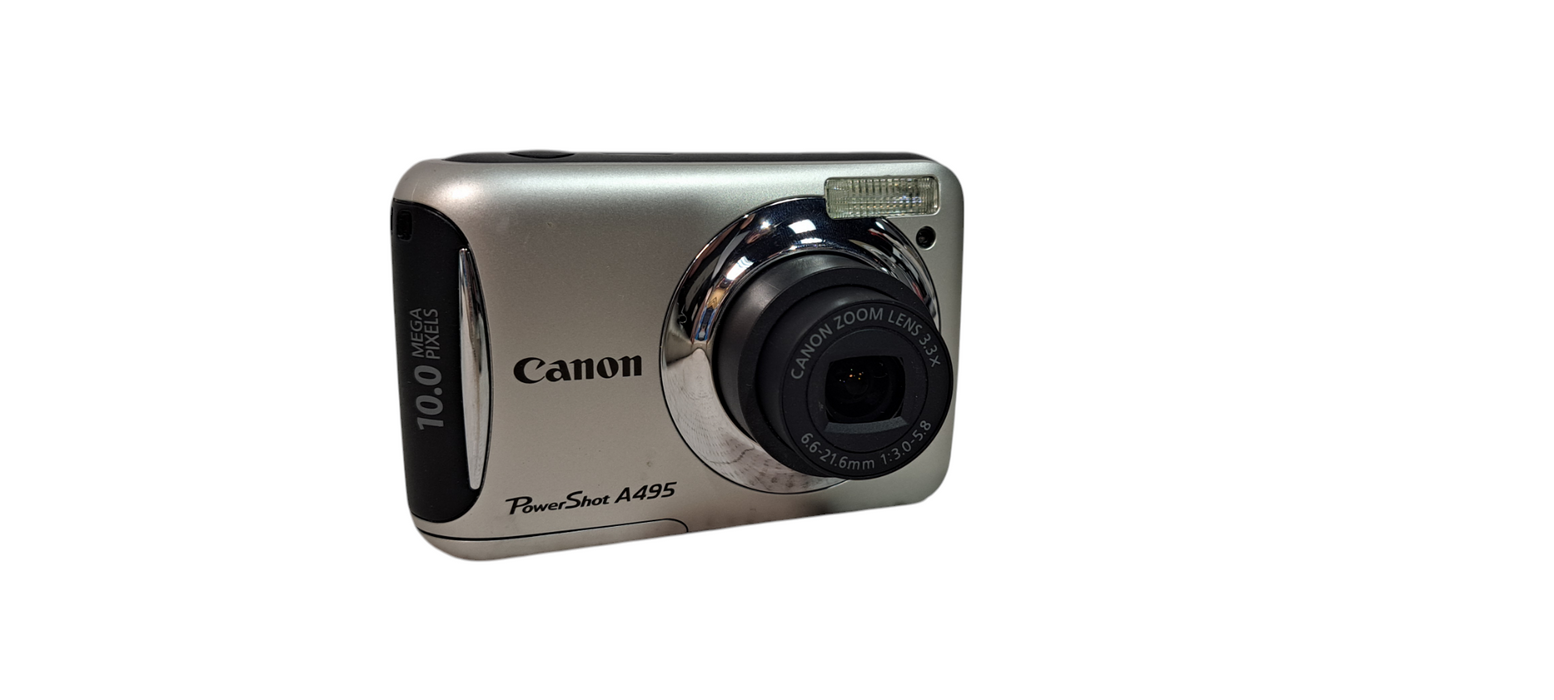 Canon PowerShot A495 10.0MP Digital Camera Silver — retail.era