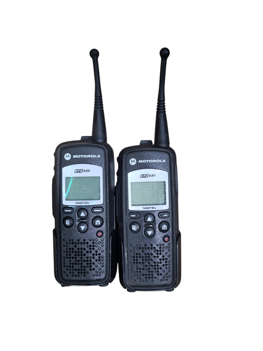 Lot 2x Motorola DTR650 Two-Way Digital Business Radio Walkie Talkie