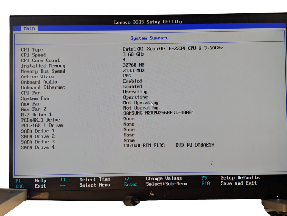 Lenovo ThinkStation P330 Intel Xeon E-2234 32GB RAM 256GB NVMe SSD  -