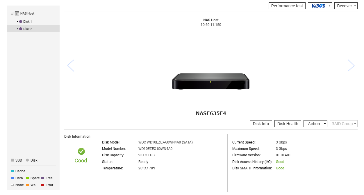 QNAP HS-251 2-Bay Silent Network Attached Storage w/ 2x 1TB HDDs, No PWR