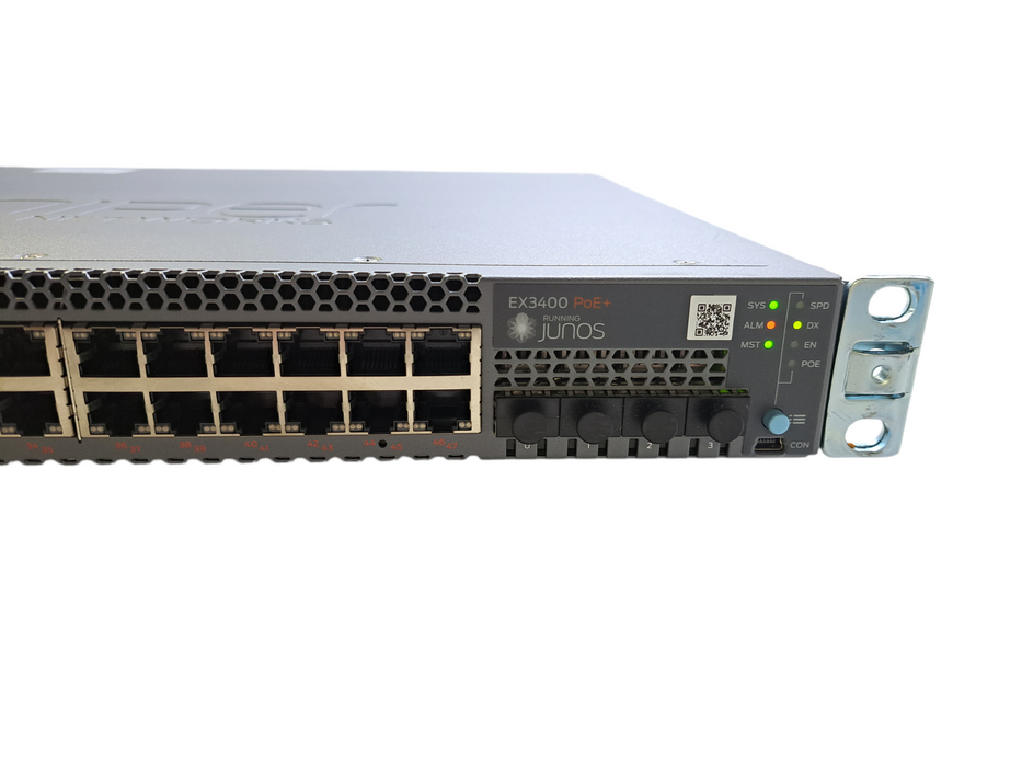 Juniper EX3400-48P | 48x Gigabit PoE+, 4x 10G SFP+, 2x 40G QSFP+ Switch $