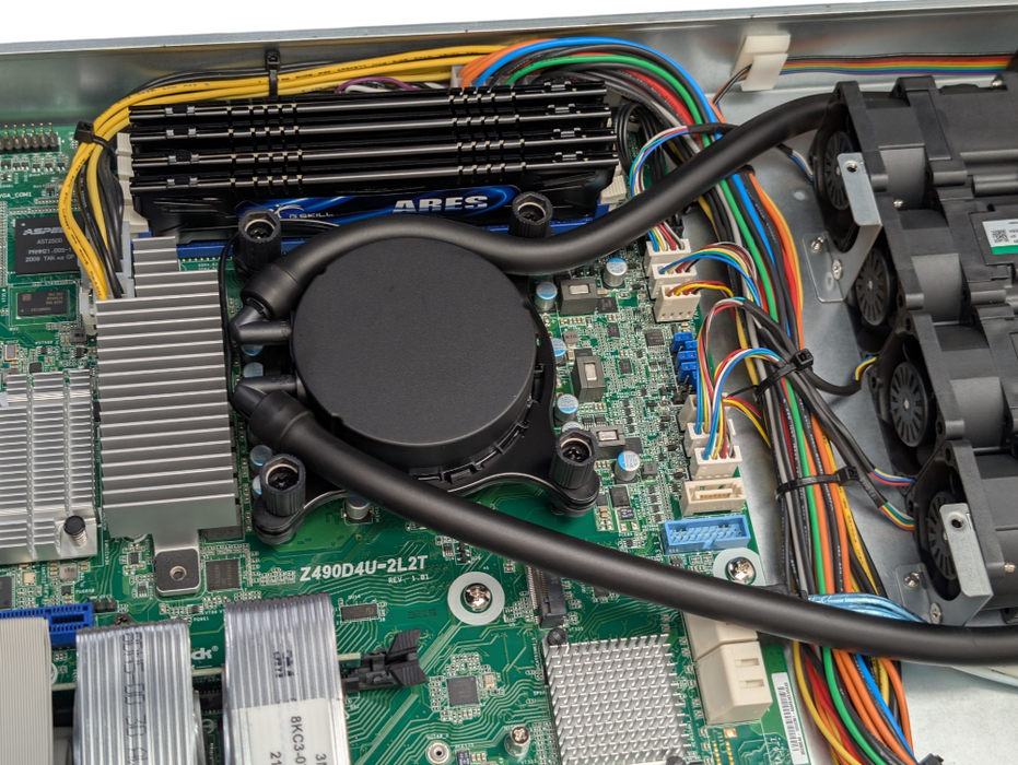 Custom 1U Water Cooled PC ASRock Z490D4U-2L2T Intel Core i9-10900K -