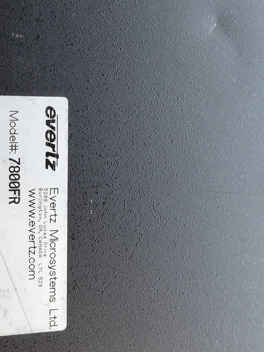 EVERTZ 7800FR MultiFrame Chassis w/ 7x 7736CEM-A4 1x7700FC (READ) %